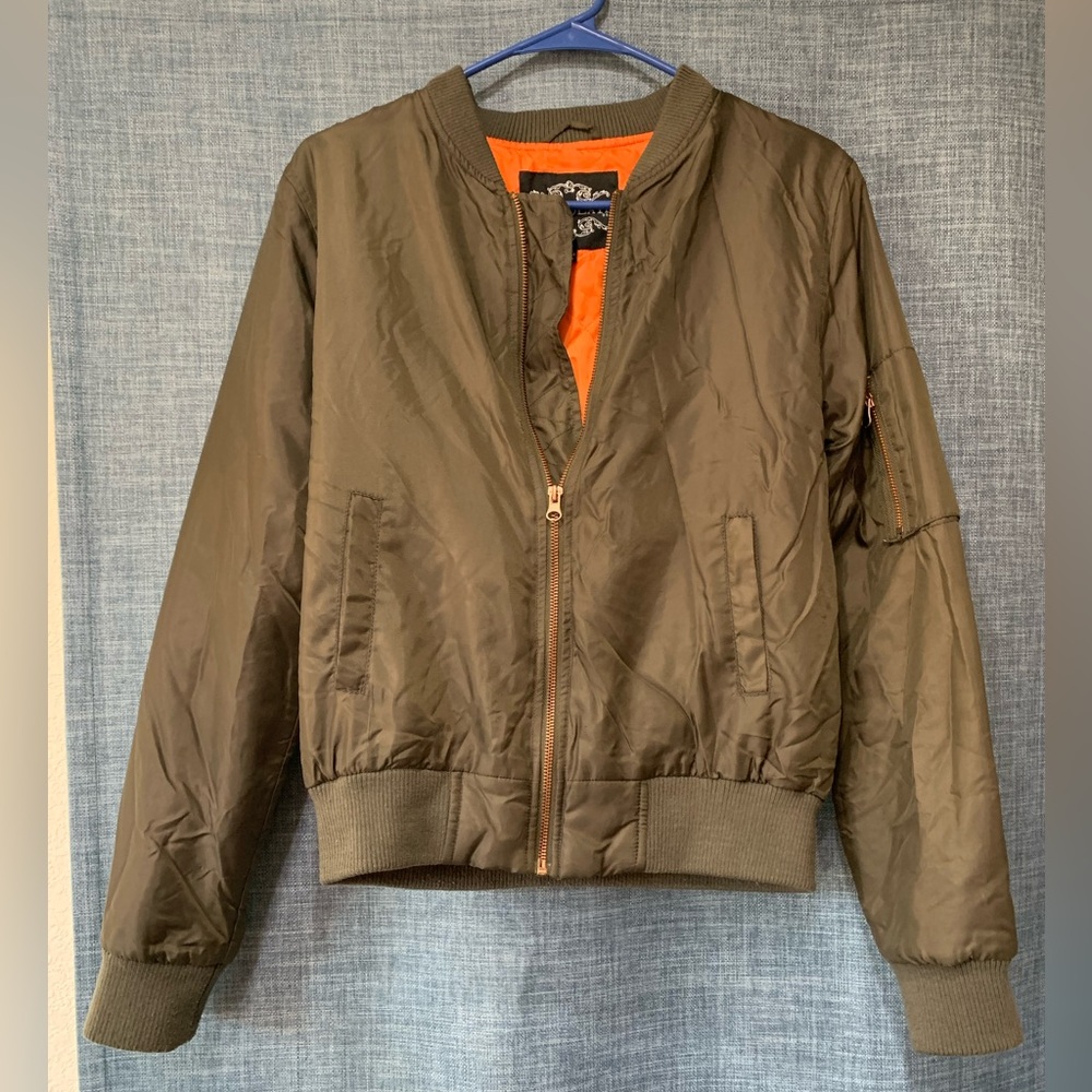 Olive Green Bomber Jacket